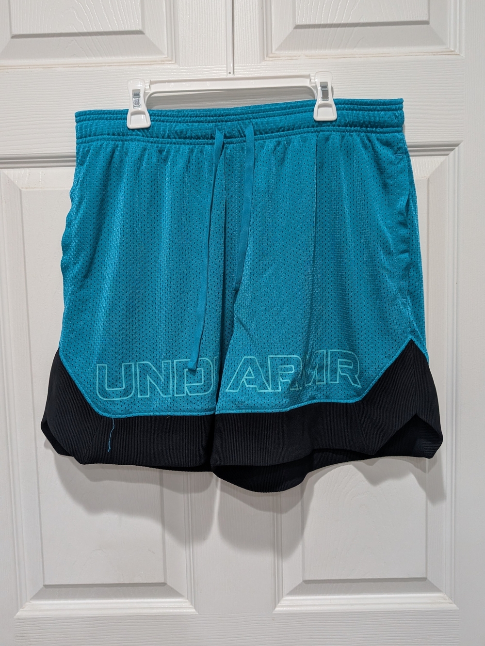 Under Armour Teal Athletic Shorts with Black Trim